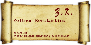 Zoltner Konstantina névjegykártya